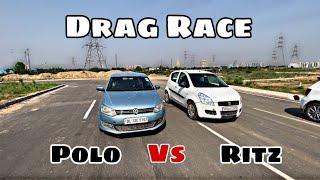 Polo 1.6 Mpi vs Maruti Suzuki Ritz 1.2 : Drag Race