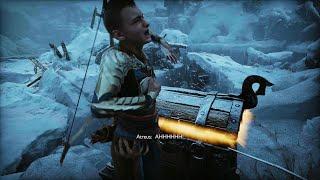 Atreus miserably failing at copying father Kratos #atreus #kratos #sindri #brok #andromage