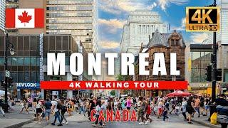   Street Life in Montreal - Walking Tour of St. Catherine - Street Canada City Walk [4K HDR/60fps]
