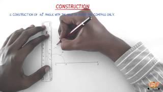 How to construct 45 degrees angle with the help of ruler and compass only ?