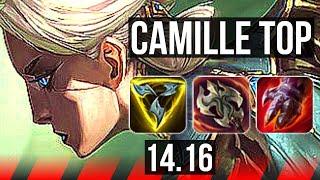 CAMILLE vs NASUS (TOP) | 7 solo kills, 600+ games | EUW Master | 14.16