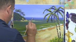 Learn To Paint TV E45 "Tropical Getaway" Acrylic Painting Seascape for Beginners