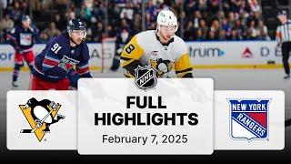 NHL Highlights | Penguins vs. Rangers | February 07, 2025