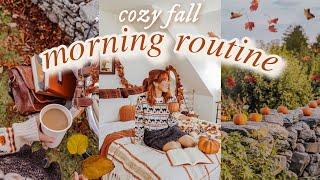 FALL MORNING ROUTINE  a cozy morning in autumn *apple cider pancakes, crisp leaves & pumpkin chai*