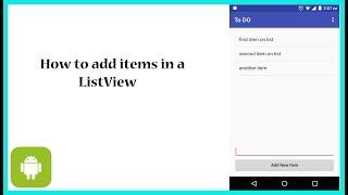 How to add items in a Listview