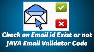 Check an email exist using JAVA- Java email verification and validation