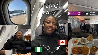 Travel Vlog: Travel with me from Nigeria  to Canada| 14 hours in the air | Amaracheee