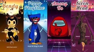 Bendy - Poppy Playtime - Among Us - Siren Head | Tiles Hop - Beat Roller - Smash Color - Beat Shot