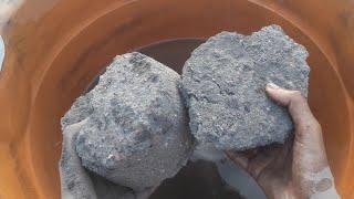 New video️pure Charcoal Sand chunkies+shapes water ASMR crumbling +dry ASMR video 