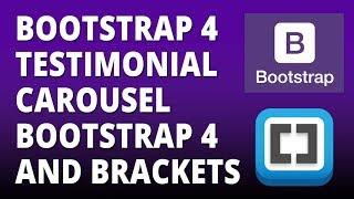 Bootstrap 4 Testimonial Carousel with Bootstrap 4 and Brackets Text Editor