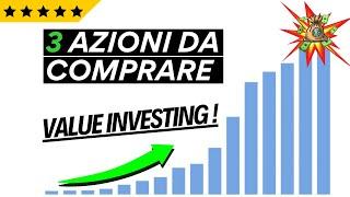 VALUE investing - 3 azioni SOTTOVALUTATE da comprare