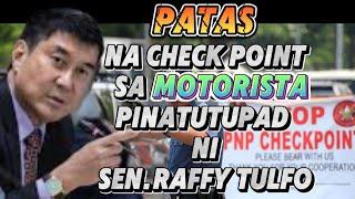 MGA RIDERS NAPABILIB SA MUNGKAHI NI SEN.RAFFY TULFO IPATUPAD ANG PATAS NA CHECK POINT.