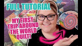 A Trip Around The World Quilt Using A Jelly Roll 