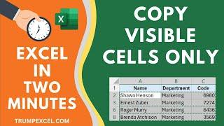 Easy Shortcuts to Copy Visible Cells Only in Excel