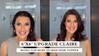 Hair Topper Review |  Mono top, Lace front and super natural | Upgrade Claire Topper from UniWigs