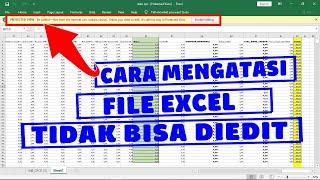 cara mengatasi file excel tidak bisa diedit protected view