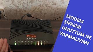 TTNET modem şifremi unuttum ne yapmalıyım?