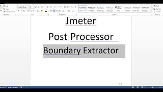 Performance Testing Expert - Jmeter - Post Processor - Boundary Extractor