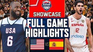 Team USA vs Spain [Full Game] Highlights July 19, 2024 | USA Basketball Showcase | Olympics 2024