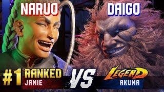 SF6 ▰ NARUO (#1 Ranked Jamie) vs DAIGO (Akuma) ▰ High Level Gameplay