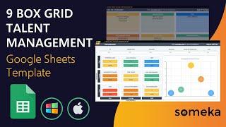 9 Box Grid Talent Management Google Sheets Template | Talent Mapping