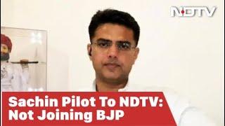 Sachin Pilot To NDTV Ahead Of Key Meet: "Not Joining BJP"