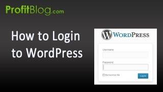 How to login to Wordpress Admin Dashboard