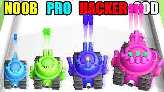 NOOB vs PRO vs HACKER vs GOD Tank Hero 3D