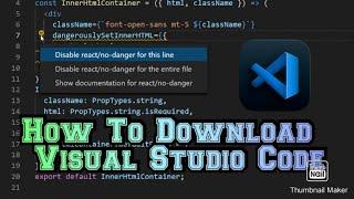 How To Download Visual Studio Code On Window 10||Technical Fazal