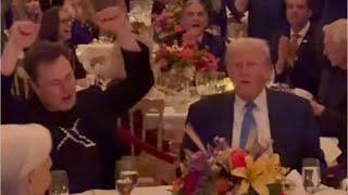 Trump and Elon Musk dance to YMCA at Mar-a-Lago Thanksgiving dinner