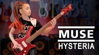 Ellen Alaverdyan (11yo) plays Muse - Hysteria (Bass Cover)