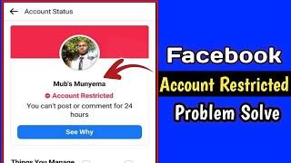 how to remove restriction from Facebook account || Account restricted only you can see this 2022