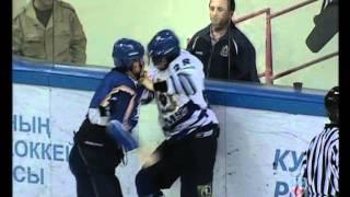 Valeev I vs Peretyagin S Hockey Brawl  Fight (Хоккейная Драка)