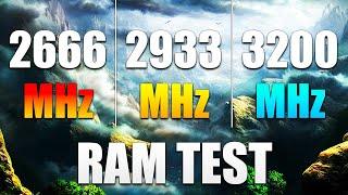 2666MHz vs 2933MHz vs 3200MHz DDR4 RAM Test in 8 Games (i3 10105F)