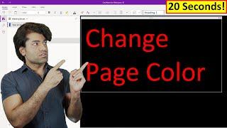 How to change OneNote page color