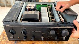 Restoration integrated stereo amplifier DENON // Restore details of each step