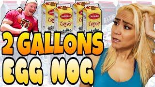 [LIVE] 2 GALLONS OF EGG NOG CHUG CHALLENGE | HOLIDAY LIVESTREAM WITH MIKI AND NICK