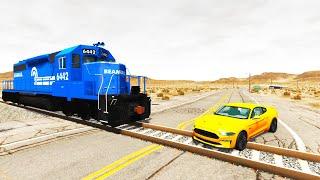 Car Vs Rails - BeamNG.drive