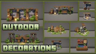 Minecraft: 10 Easy To Build Outdoor Decorations | Exterior Ideas