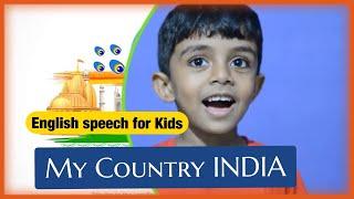 English Speech for Kids "My Country India" by LKG Student Ishaan