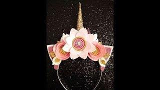 Ободок с цветами Единорог из фетра и фоамирана МК Часть 2 /DIY: Unicorn Headband