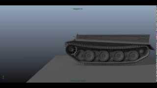 Maya Tiger tank dynamic track test