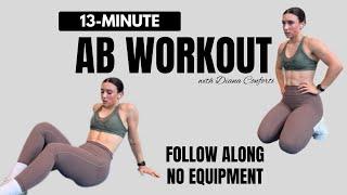 13-Minute AT-HOME FOLLOW ALONG AB WORKOUT | No Equipment!