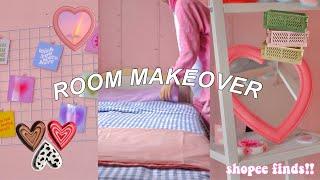 mini ROOM MAKEOVER  decor/ mini unboxing haul !! shopee finds ︎