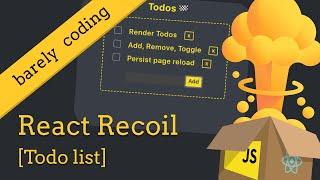 React Recoil Todo List with LocalStorage Persistance