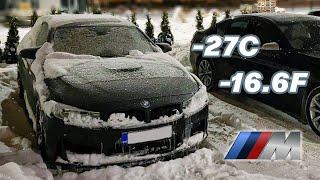 Extreme Cold Weather BMW M4 Test -27C (-16.6F)  Cold Start And POV Drive