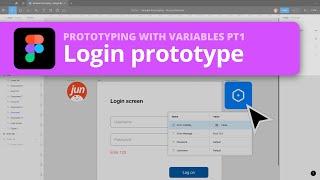 Figma Variables Pt1  - Login screen prototype with string and boolean variables