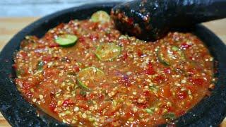 ENAK BANGET BIKIN NAMBAH NASI TERUS‼️ SAMBAL TERASI MENTAH|| Sambal terasi dadakan