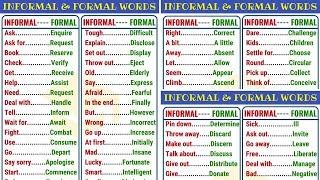 FORMAL vs. INFORMAL Words: 400+ Words to Expand Your Vocabulary in English