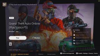 How To Claim Free GTA Online - (PS5 Only)